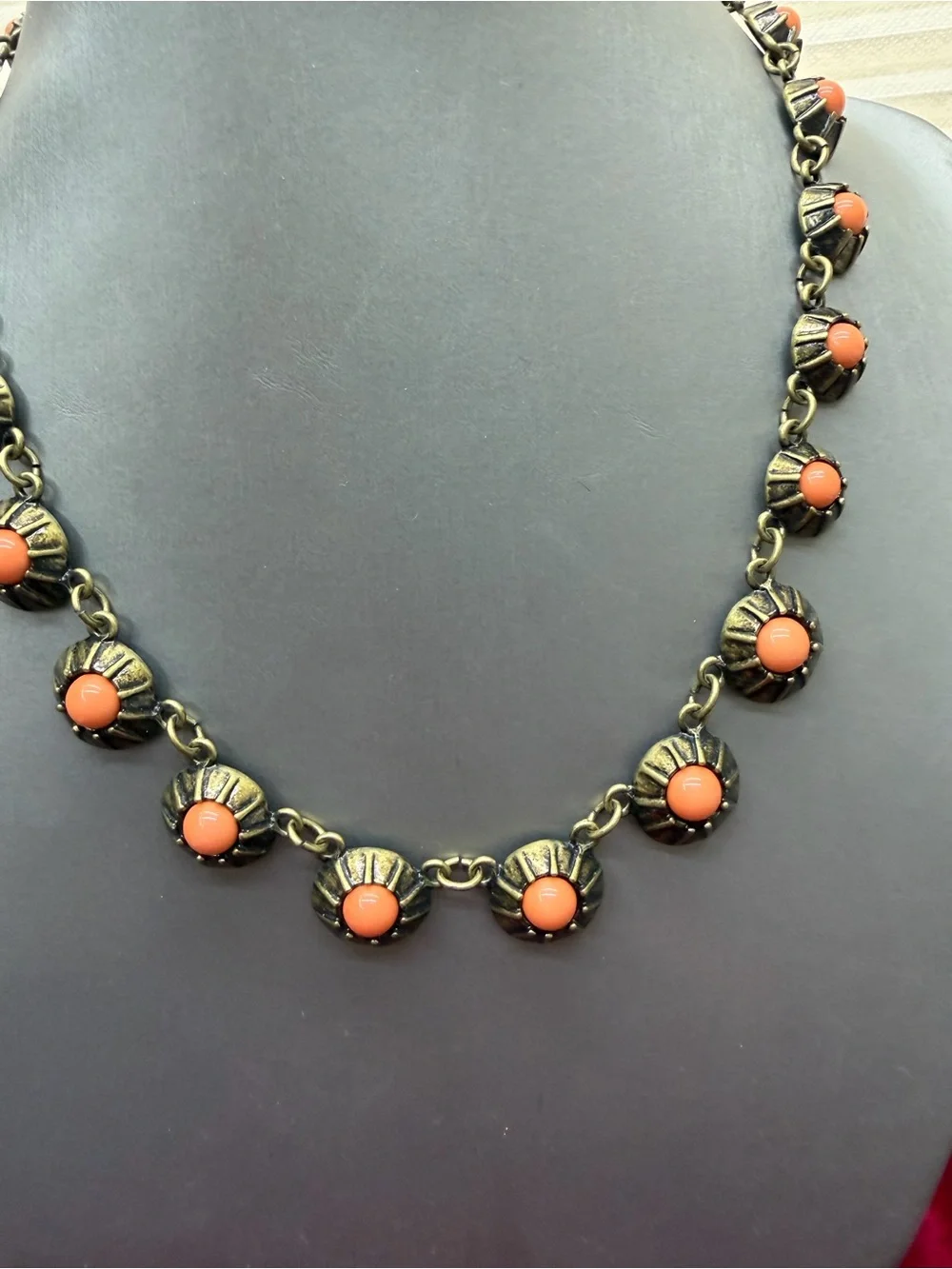 Vintage Candy Coral Necklace